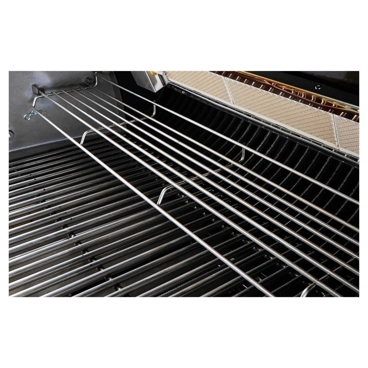 showing the inside grills of the Weber BBQ
