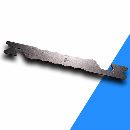 Image with three BBQ Pics to show this page is the Wholesale White label page. The BBQ Pic which is a 304-grade stainless steel BBQ grill scraper invented to replace the dangerous BBQ brushes. It has an interesting and innovative design, it's around 9 inches long, 1 inch wide and 1/8th of an inch thick. It has two hook em horn notches near the top left and bottom right and on the top it has a round notch to clean round grill grates and the bottom of it has a square notch to clean square grill grates